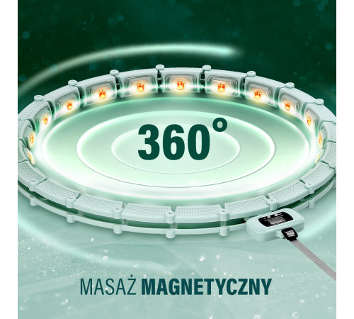 Хула-хуп магнітний HMS HHM14 з лічильником, навантаженням та поясом для схуднення BR163, зелений