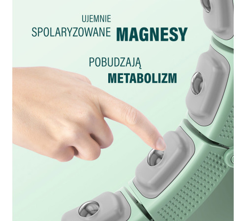 Хула-хуп магнітний HMS HHM14 з лічильником, навантаженням та поясом для схуднення BR163, зелений