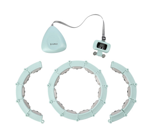 Хула-хуп магнітний HMS HHM14 з лічильником, навантаженням та поясом для схуднення BR163, зелений
