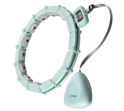 Хула-хуп магнітний HMS HHM14 з лічильником, навантаженням та поясом для схуднення BR163, зелений