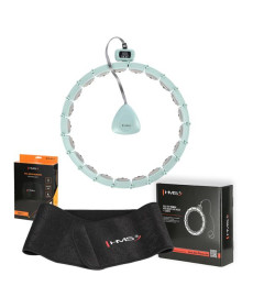 Хула-хуп магнітний HMS HHM14 з лічильником, навантаженням та поясом для схуднення BR163, зелений