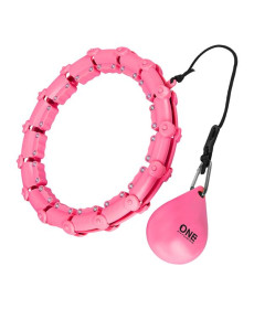 Хула-хуп масажний One Fitness OHA02 з навантаженням, рожевий