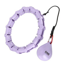 Хула-хуп масажний One Fitness OHA02 з навантаженням, фіолетовий