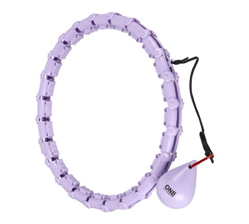 Хула-хуп масажний One Fitness OHA02 з навантаженням, фіолетовий