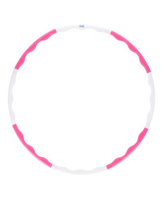 Масажний обруч Хула Хуп HHP090 HULA HOP 0,4KG 90CM ONE FITNESS - рожево-білий 