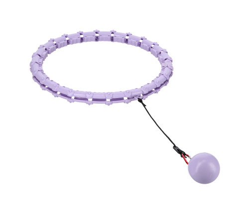 Хула-хуп масажний One Fitness OHA02 з навантаженням та поясом для схуднення BR160, фіолетовий