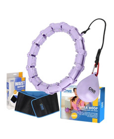 Хула-хуп масажний One Fitness OHA02 з навантаженням та поясом для схуднення BR160, фіолетовий