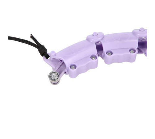 Хула-хуп масажний One Fitness OHA02 з навантаженням та поясом для схуднення BR160, фіолетовий