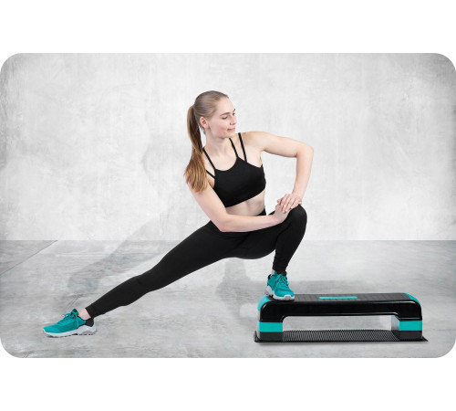 Степ-платформа Neo-Sport Step NS-402 - чорно-бірюзова