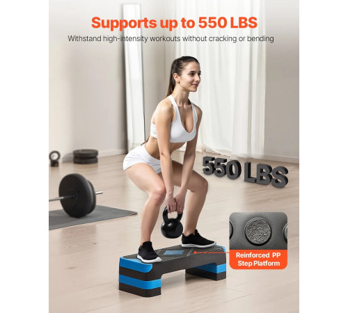 Степ-платформа VEVOR, чорно-синя