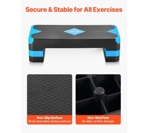 Степ-платформа VEVOR, чорно-синя