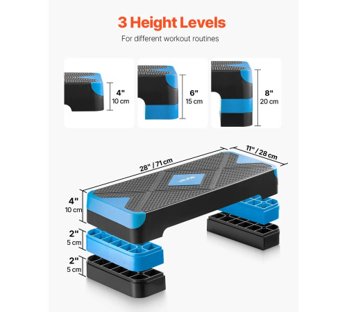 Степ-платформа VEVOR, чорно-синя