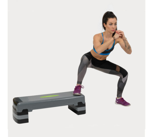 Степ-платформа HMS AS005 AEROBIC STEP, сіро-чорна