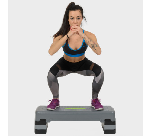 Степ-платформа HMS AS005 AEROBIC STEP, сіро-чорна