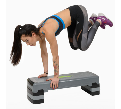 Степ-платформа HMS AS005 AEROBIC STEP, сіро-чорна