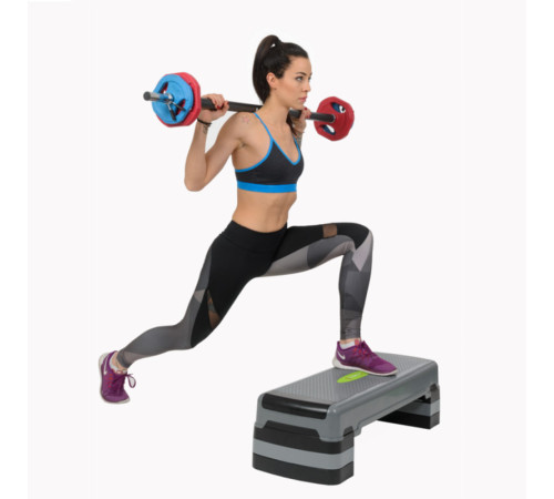 Степ-платформа HMS AS005 AEROBIC STEP, сіро-чорна