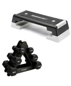 Степ-платформа Reebok Step Set зі стійкою з гантелями Tunturi 