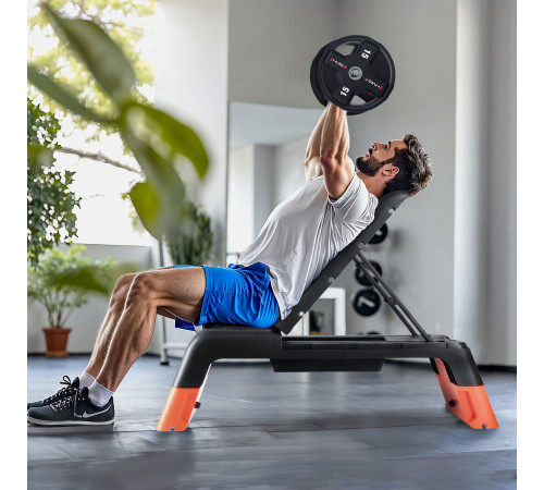 Степ-платформа з функцією лави HMS AS009 PRO, чорно-помаранчева