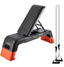 Степ-платформа з функцією лави HMS AS009 PRO, чорно-помаранчева