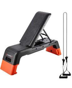 Степ-платформа з функцією лави HMS AS009 PRO, чорно-помаранчева