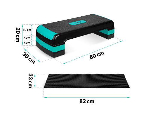 Степ-платформа 3 сходинки NS-402 бірюзова