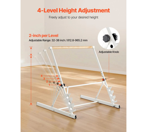 Балетна планка VEVOR CD-WDG08, біла