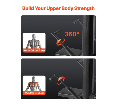 Тренажер для жиму VEVOR 204 кг, чорно-червоний