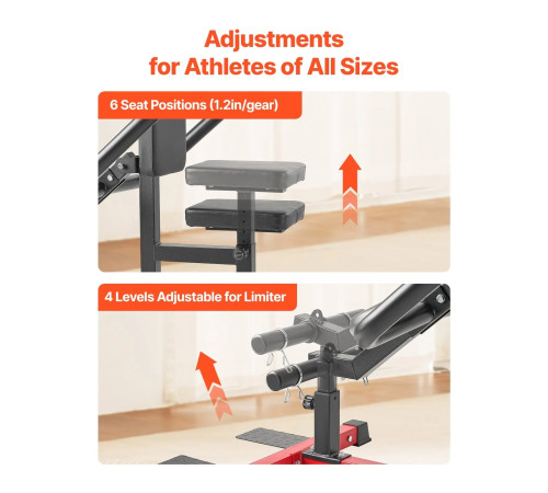 Тренажер для жиму VEVOR 204 кг, чорно-червоний