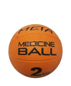 Медбол Meta Colour Medicine Ball 2 кг, розмір 19,5 см, оранжево-чорний
