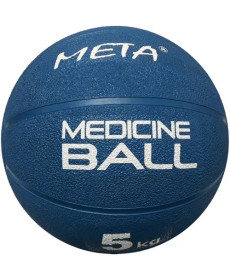 Медбол Meta Colour Medicine Ball 5 кг, 27 см, синьо-білий