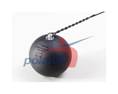 Сталевий змагальний молот 6 кг Polanik Premium Line Ziolkowski Hammer BLACK, IAAF I-17-0856