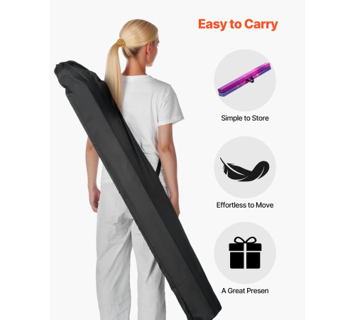 Дитяча гімнастична балка VEVOR MD-105 2,38 м, фіолетова