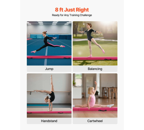 Дитяча гімнастична балка VEVOR SWS8EVASU 233 см, рожева