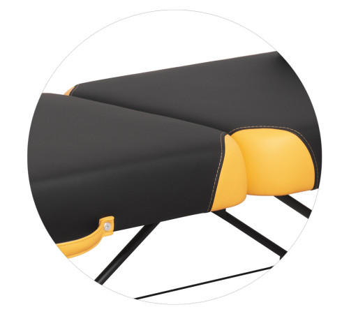 Масажний стіл RehaKing YellowPulse чорно-жовтий