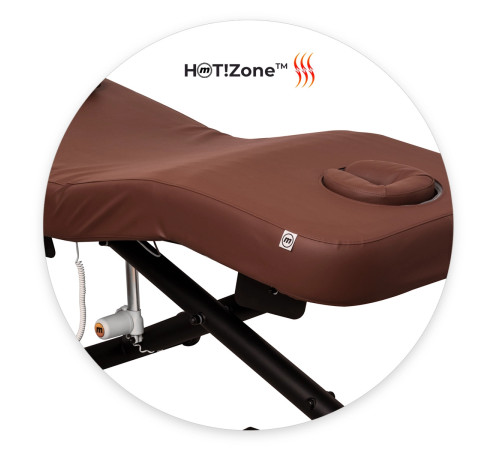 Масажний стіл ZEN Lift Pro HOT!Zone коричневий