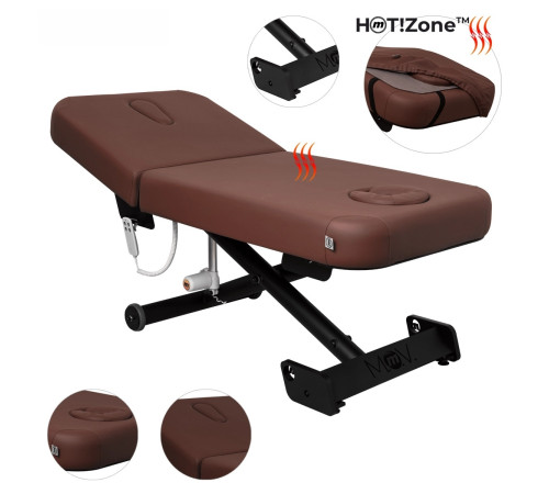 Масажний стіл ZEN Lift Comfort HOT!Zone коричневий
