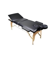 Массажный стол 3-х секционный (дерев. рама) HY-30110