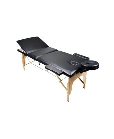 Массажный стол 3-х секционный (дерев. рама) HY-30110