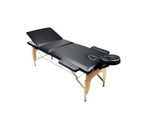 Массажный стол 3-х секционный (дерев. рама) HY-30110