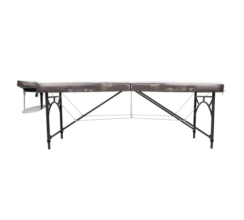 Масажний стіл inSPORTline Kiyora 2-Section Aluminum, біло-сірий