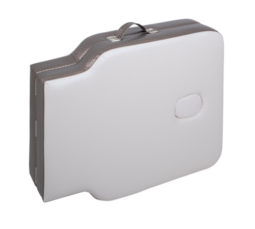 Масажний стіл inSPORTline Kiyora 2-Section Aluminum, біло-сірий