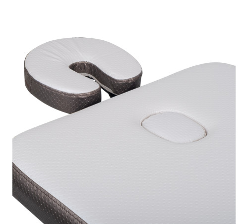 Масажний стіл inSPORTline Kiyora 2-Section Aluminum, біло-сірий