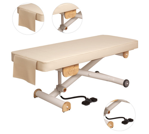 Масажне ліжко Zen Lift AQUA Head Spa Bed бежеве