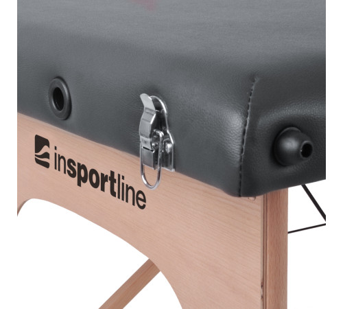 Масажний стіл inSPORTline Orashi 2-Section Wooden, чорний