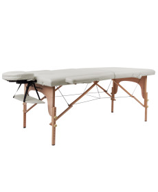 Масажний стіл inSPORTline Orashi 2-Section Wooden, бежевий