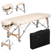 Масажний стіл Anatomic Premium ALU бежевий