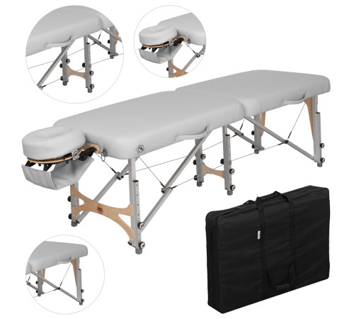 Масажний стіл Anatomic Premium Ultra ALU сірий