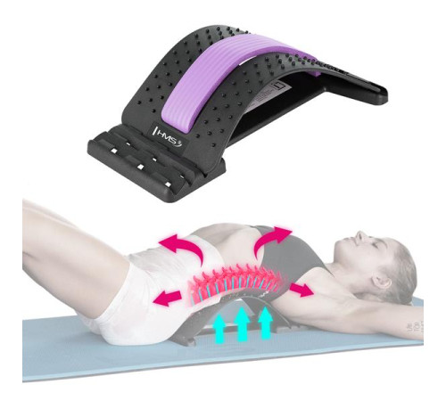 Масажер для спини та попереку HMS PRP01, чорно-фіолетовий