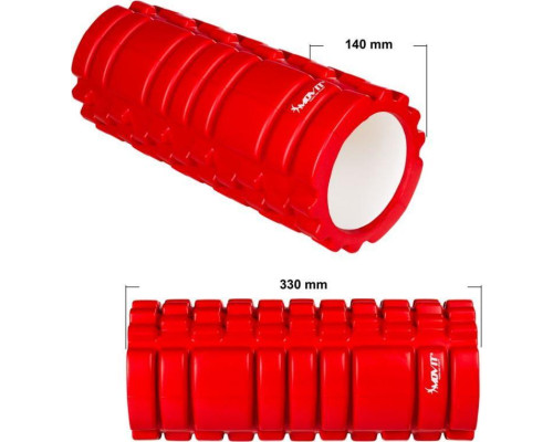 Масажний валик Movit 33 x 14 см, червоний
