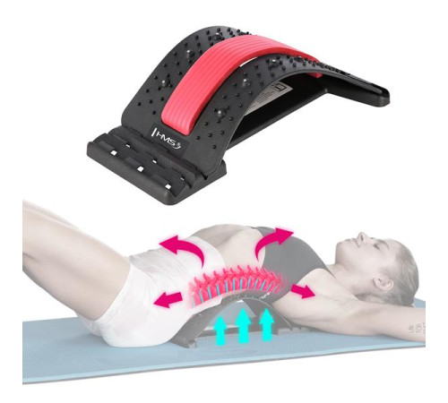 Масажер для спини та попереку HMS PRP02, чорно-червоний